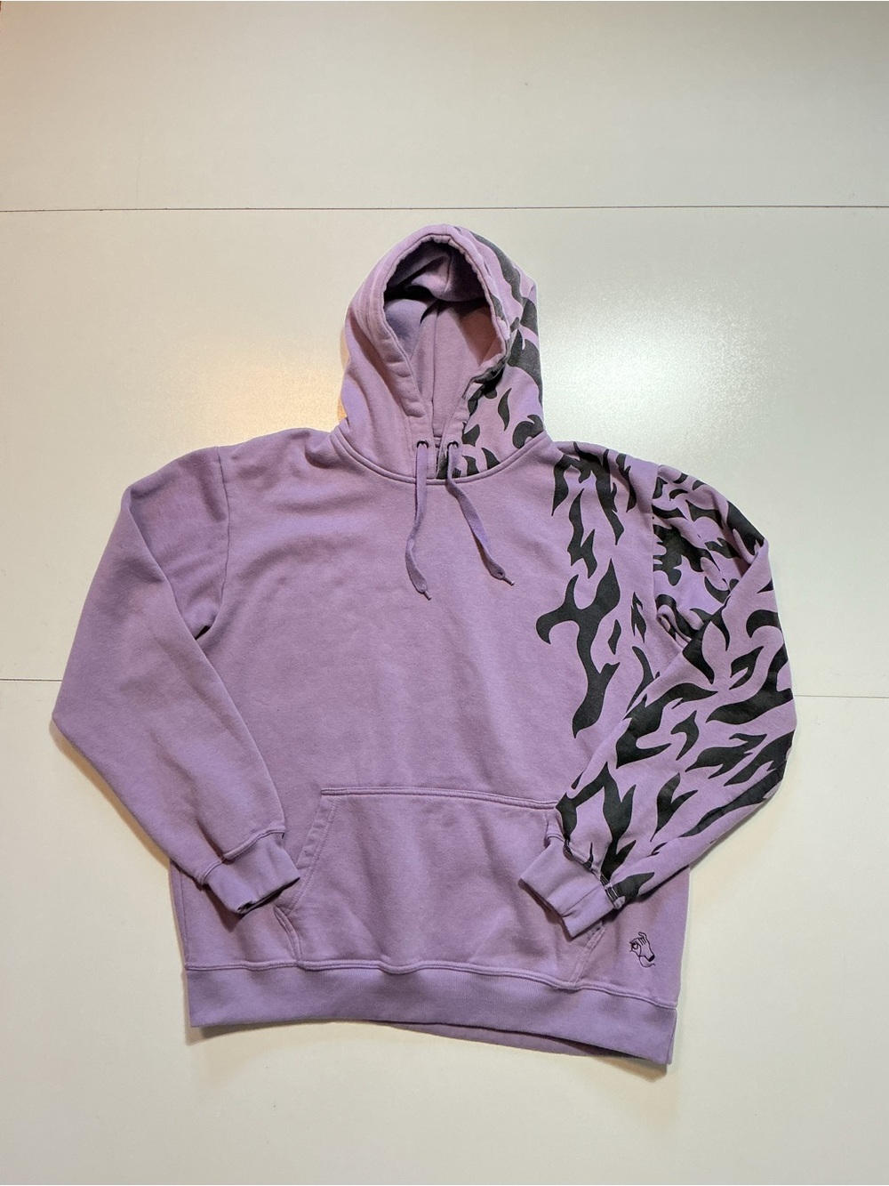 Steady Hands Purple Black Sasuke Curse Mark Fleece Pullover Hoodie